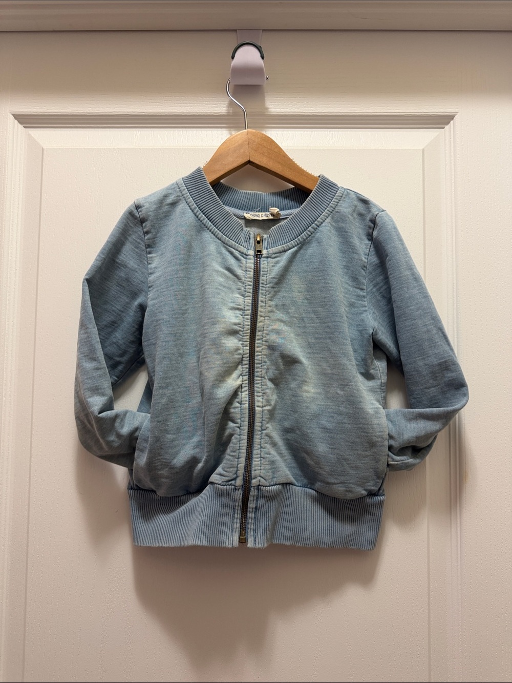 Bobo Choses Light Blue Zip-Up Kids Bomber